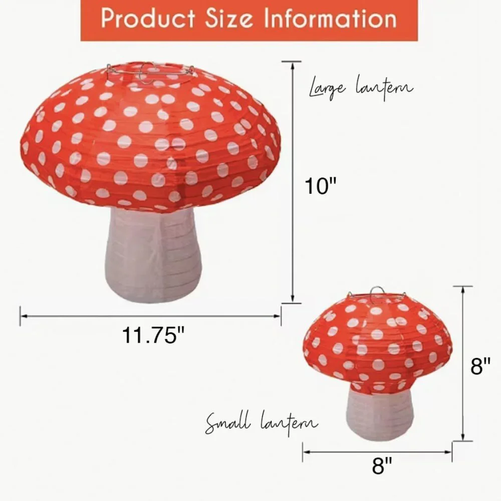 UNBRANDED Mushroom Paper Lantern Lamp (Small)